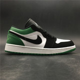 AJ 1 Low White Black Mystic Green Shoes Sneakers