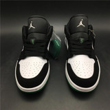 AJ 1 Low White Black Mystic Green Shoes Sneakers