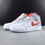 AJ 1 Mid White Topaz Mist (GS) Shoes Sneakers