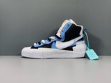Blazer Mid sacai White Black Legend Blue Shoes Sneakers