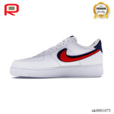 AF 1 Low 3D Chenille Swoosh White Red Blue Shoes Sneakers
