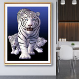 White tiger Diamond Painting