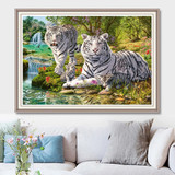 White tiger Diamond Painting