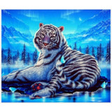 White tiger Diamond Painting