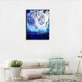 White tiger Diamond Painting