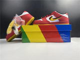 SB Dunk Low White Red Yellow Shoes Sneakers
