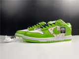 SB Dunk Low White Green x Supreme Shoes Sneakers