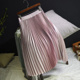 Sherhure 2019 Autumn Women Long Skirts Fashion Brand A-Line Women Pleated Skirts High Waist Women Midi Skirt Faldas Mujer Saias