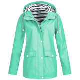 Newly Design Casual Women Windproof Overcoat Windbreaker Women Winter Coat and Jacket Zipper Outfit Hoody Coat with Pocket 81106