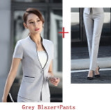 Novelty Summer Formal Professional Business Women Suits With Jackets And Pants Female Trousers Sets OL Styles Blazers Outfits