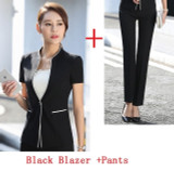 Novelty Summer Formal Professional Business Women Suits With Jackets And Pants Female Trousers Sets OL Styles Blazers Outfits