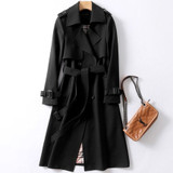 2019 New Spring Coat Women Trench coat Fashion Double Breasted High quality Long Coats Casual Autumn Windbreaker Outerwear