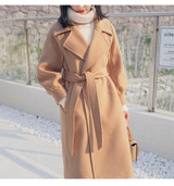 Winter Women Woolen Overcoat New long lantern sleeves woolen coat Winer Large Size female long section thick woolen coat