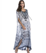 Women Chiffon Beach Dress Summer Covers Up Pareos Sarongs Sexy Bikini Printed Bathing Suit Beach Tunic Swimsuit Robe De Plage