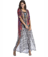 Women Chiffon Beach Dress Summer Covers Up Pareos Sarongs Sexy Bikini Printed Bathing Suit Beach Tunic Swimsuit Robe De Plage