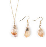 Lucky Stone Pendant/Earring Set