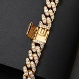 Cuban Chain Bracelet Full Of Rhinestone For Men's Hip Hop Jewelry