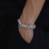 Cuban Chain Bracelet Full Of Rhinestone For Men's Hip Hop Jewelry