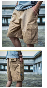 Men Multi-Pocket Cargo Shorts Summer
