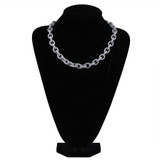 Hip Hop Jewelry Gold Silver Cuban Link Chain Men's Necklace