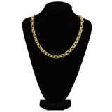 Hip Hop Jewelry Gold Silver Cuban Link Chain Men's Necklace
