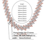 Iced Out CZ Miami Big Box Clasp Cuban Chain Necklace (16mm)