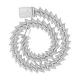 Iced Out CZ Miami Big Box Clasp Cuban Chain Necklace (16mm)