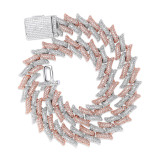 Iced Out CZ Miami Big Box Clasp Cuban Chain Necklace (16mm)