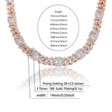 Miami Baguette Cuban Chain Necklace (14mm)