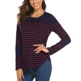 T Shirt Striped Long Sleeve Tops For Women 2019 Tshirt Streetwear Tops Tunic Ladies Tee Shirt Womens Clothing