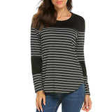 T Shirt Striped Long Sleeve Tops For Women 2019 Tshirt Streetwear Tops Tunic Ladies Tee Shirt Womens Clothing