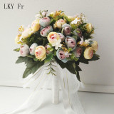 LKY Fr Bridal Bouquet Artificial Roses Wedding Bouquet for Bridesmaids Bride Wedding Flowers Bridal Bouquet Marriage Accessories LKY Fr Bridal Bouquet Artificial Roses Wedding Bouquet for Bridesmaids Bride Wedding Flowers Bridal Bouquet Marriage Accessories