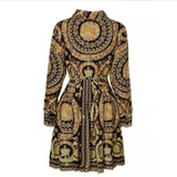 Fashion Vintage Womens Boho Dress 2020 Spring Loose Long Sleeve Party A-Line Dress Ladies Sexy V-neck Swing Short Mini Dresses