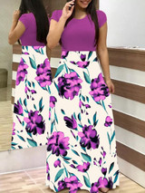Women Long Sleeve Floral Print Maxi Dress Spring Autumn Vintage Casual Robe Elegant Ladies Party Long Dress Vestidos Plus Size