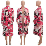 Women Camouflage Coat with pocket  Long Coat For Women Coat Outwear Autumn And Winter Women Camouflage Coat with pocket  Long Coat For Women Coat Outwear Autumn And Winter