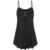 Plus Size 5XL Summer Tank Top Womens Tunic Button V Neck Tops Sleeveless Loose Casual Camis Ladies Clothes Women 2018 haut femme