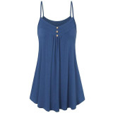 Plus Size 5XL Summer Tank Top Womens Tunic Button V Neck Tops Sleeveless Loose Casual Camis Ladies Clothes Women 2018 haut femme