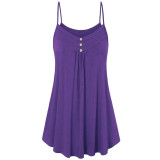 Plus Size 5XL Summer Tank Top Womens Tunic Button V Neck Tops Sleeveless Loose Casual Camis Ladies Clothes Women 2018 haut femme