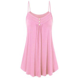 Plus Size 5XL Summer Tank Top Womens Tunic Button V Neck Tops Sleeveless Loose Casual Camis Ladies Clothes Women 2018 haut femme