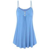 Plus Size 5XL Summer Tank Top Womens Tunic Button V Neck Tops Sleeveless Loose Casual Camis Ladies Clothes Women 2018 haut femme