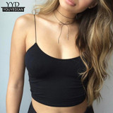 Fashion 2018 Women's Sexy Thin Fitness Strap Tank Tops Summer Sleeveless Short Black Sexy Tank Tops Vest Camisole Femme *1212 Fashion 2018 Women's Sexy Thin Fitness Strap Tank Tops Summer Sleeveless Short Black Sexy Tank Tops Vest Camisole Femme *1212