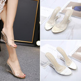 Women Slipper High Heels Summer Wild Summer women's Shoes
