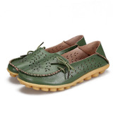 Genuine Leather Flat Shoes women Gommino Moccasin Loafers