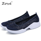 Women Flats Sneakers Shoes Breathable Mesh Walking Sneakers Ladies Woman Slip On Ballet Loafers