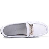 Women genuine leather ballet flats shoes