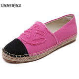 Canvas Shoes Women Slip On Espadrilles Woman Comfortable Round Toe Loafers