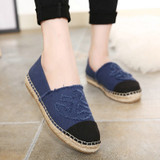 Canvas Shoes Women Slip On Espadrilles Woman Comfortable Round Toe Loafers