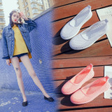 New Women's Shoes Flat Casual Shoes Woman Mesh Breathable Hollow Loafers