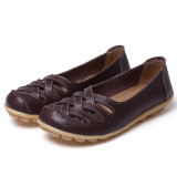 Women Flat  Genuine Leather Shoes Woman Loafers