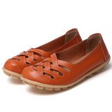 Women Flat  Genuine Leather Shoes Woman Loafers